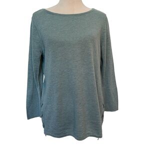 J. Jill cotton lightweight sea foam green top in size medium.